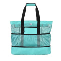 Custom Logo Insulated Tote Foldable Mesh Cloth Waterproof Beach Bag